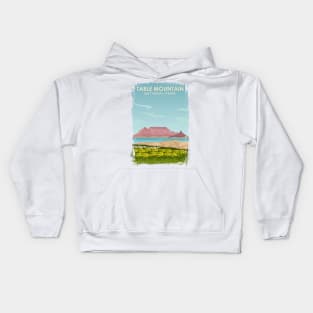 Table Mountain National Park Travel Poster Kids Hoodie